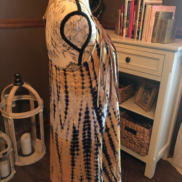 Tie Dye Fringe Dress - Picture 2 of 7